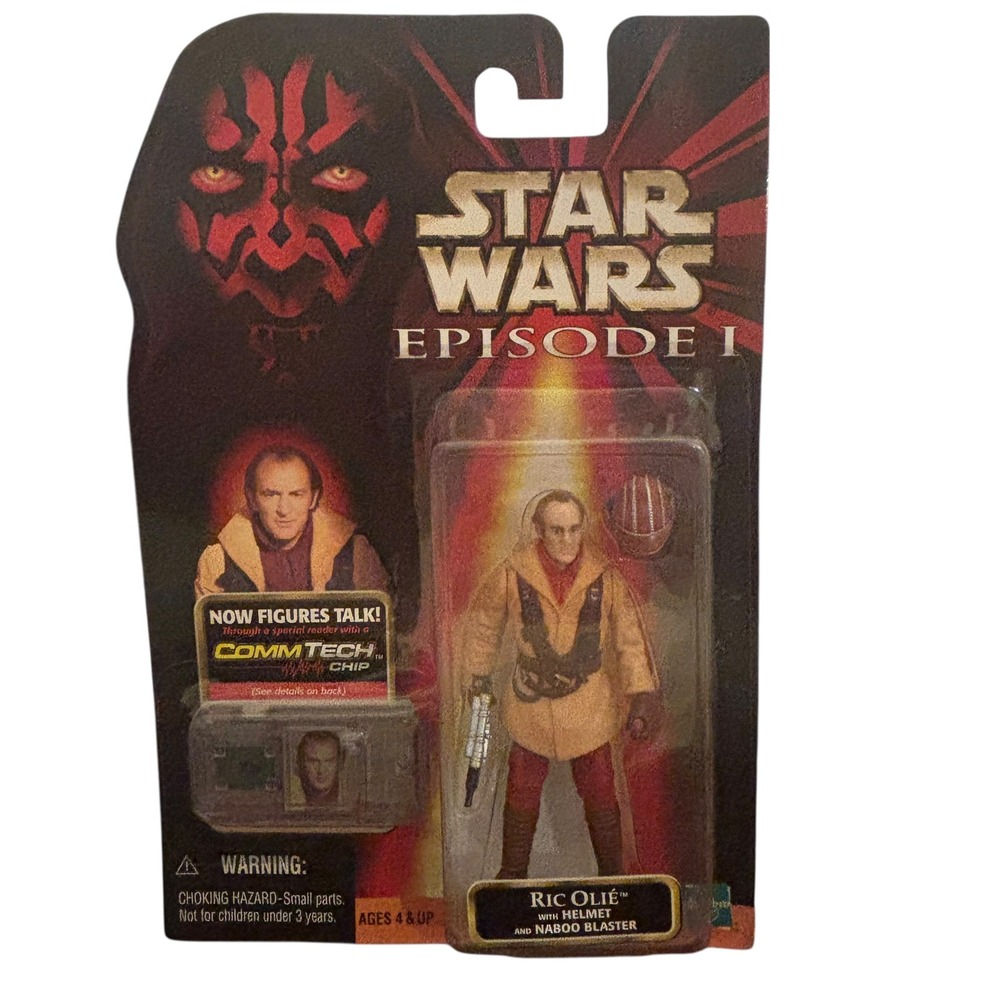 Star Wars Episode I Ric Olié Action Figure CommTech Chip Hasbro 1998‎ New